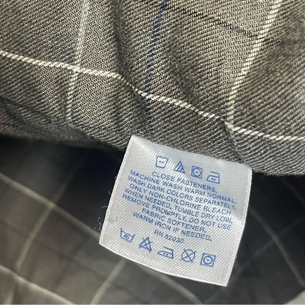 Lands’ End Tan Field Jacket Coat Corduroy Collar Plaid Lined Men’s XL 46–48 - Picture 7 of 12